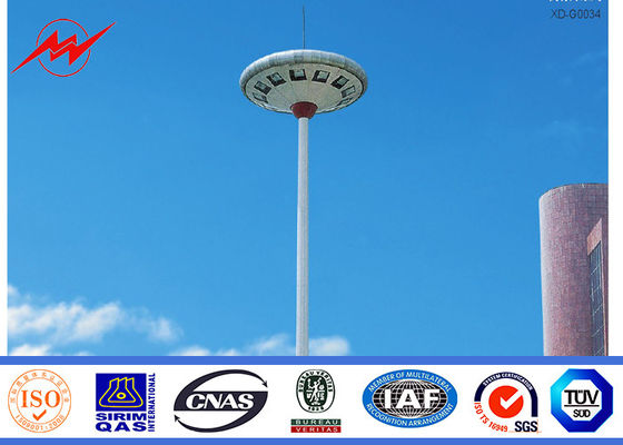 Ενιαίο δευτερεύον πάρκο ελαφρύς Πολωνός ιστών φωτισμού 35M HDG υψηλό με 6 λαμπτήρες