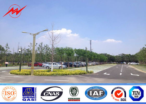 Υπαίθριος κωνικός 6m φωτισμός Πολωνός μερών χώρων στάθμευσης cOem με το ενιαίο υποστήριγμα