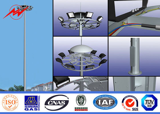 3 παράγραφοι 5mm υψηλός ιστός ελαφρύς Πολωνός 35M HDG με τη ταχύτητα ανέμου 30m/s 6 λαμπτήρων