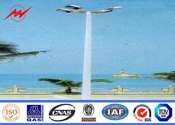 Επαγγελματικά 25m 8 πλευρές γαλβάνισαν το χάλυβα υπαίθριος τετραγωνικός ελαφρύς Πολωνός 10 KV ~550 KV