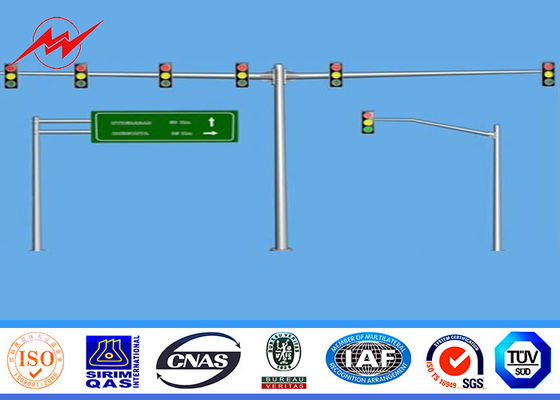 φωτεινός σηματοδότης Πολωνός 3mm κυκλοφορίας 6m ενιαίος γαλβανισμένος υποστήριγμα πάχος