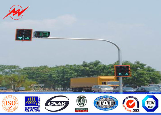 φωτεινός σηματοδότης Πολωνός 3mm κυκλοφορίας 6m ενιαίος γαλβανισμένος υποστήριγμα πάχος