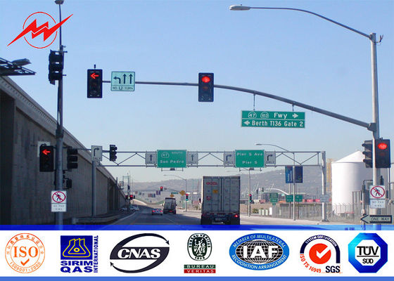 φωτεινός σηματοδότης Πολωνός πολυεστέρα σημαδιών κυκλοφορίας αυτοκινητόδρομων παραλιών 4m με το διπλό υποστήριγμα