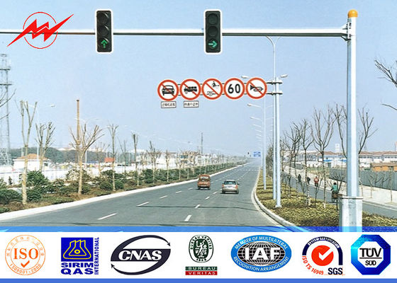 Κωνικός/γύρω από το γαλβανισμένο επίστρωμα χάλυβα Πολωνός σκονών 5m για το σύστημα κυκλοφορίας