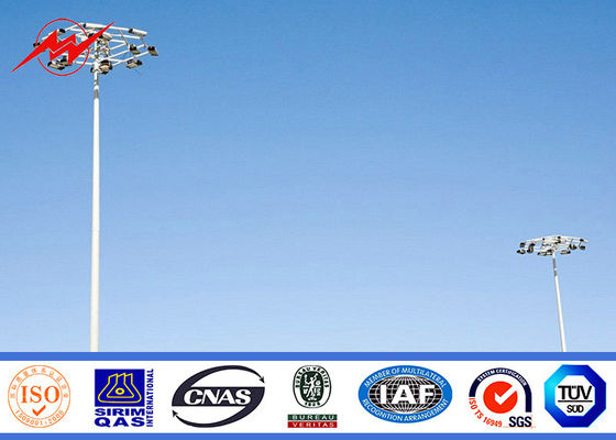 40M 8mm υψηλός φωτισμός Πολωνός ιστών Plaza πάχους με την αναρρίχηση της βαθμίδας