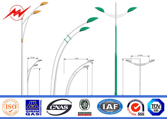 12M διπλός βραχίονας 4mm μέρος χώρων στάθμευσης ελαφρύς Πολωνός με 1.5M το διαγώνιο βραχίονα
