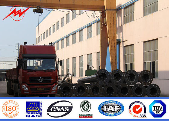 50 υψηλός φωτισμός Πολωνός ιστών των οδηγήσεων FT 500W γύρω από τη μορφή με την εξωτερική εγκλωβισμένη σκάλα