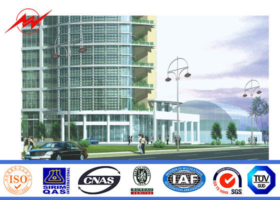 10m βραχιόνων κήπων ενιαίος Q235 λαμπτήρας οδών Πολωνός με Galvanization καυτής εμβύθισης