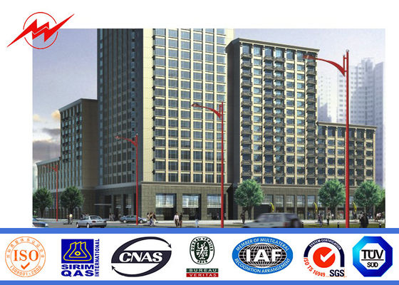 10m βραχιόνων κήπων ενιαίος Q235 λαμπτήρας οδών Πολωνός με Galvanization καυτής εμβύθισης