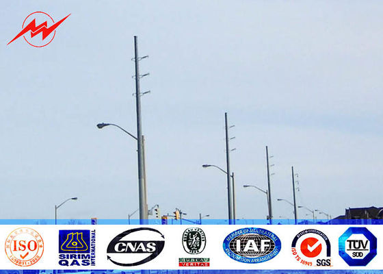 Polygonal μορφή 200 Dan Load Galvanized Steel Pole με τα πρότυπα συγκόλλησης AWS D1.1