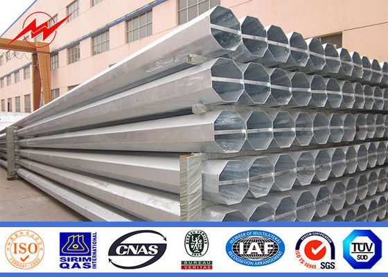 Galvanization καυτής εμβύθισης χάλυβας σωληνοειδής Πολωνός για το πρόγραμμα γραμμών διανομής δύναμης 69kv