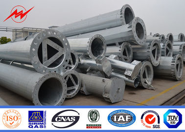 15m 1200 Dan Octagonal Steel Transmission Poles με διαγώνιο galvanization καυτής εμβύθισης εξαρτημάτων βραχιόνων