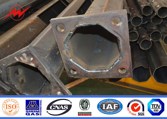 2.75mm 5-6m Led Street Light Pole Hot Dip Galanization Steel Για το αεροδρόμιο Στάδιο Seaport Plaza