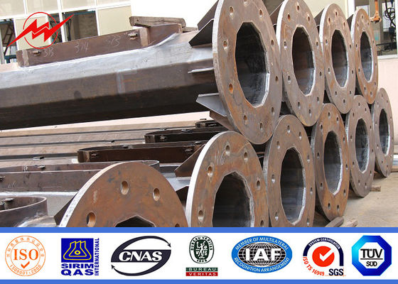 Galvanization 25M υψηλός ιστών πύργων φλαντζών σωληνοειδής πύργος επικοινωνίας χάλυβα μονοπωλιακός