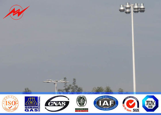 4 παράγραφοι 10mm υψηλός ιστός ελαφρύς Πολωνός 40M HDG με τη ταχύτητα ανέμου 30m/s 55 λαμπτήρων