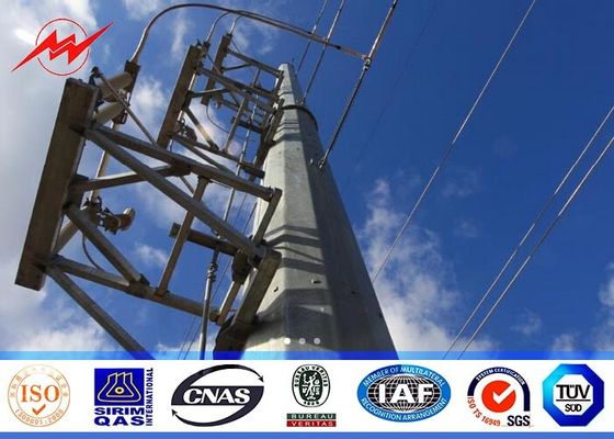 διανομή δύναμης χάλυβα 14m η οκτάγωνη Πολωνοί γαλβάνισε την πίσσα AWS D1.1 για τη μετάδοση Overline