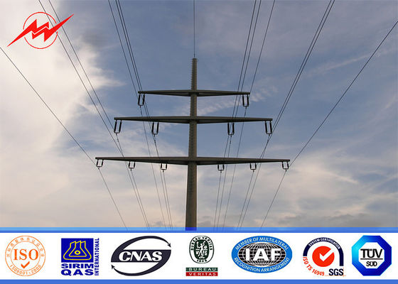 Η Polygonal χρησιμότητα Πολωνοί χάλυβα μετάλλων 70FT 69kv γαλβάνισε τα πρότυπα επεξεργασίας επιφάνειας δομών ASTM A123