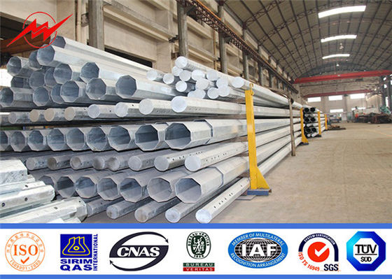 Galvanization καυτής εμβύθισης 12m, διπλή δύναμη Πολωνός χάλυβα κυκλωμάτων για την ηλεκτρική μετάδοση