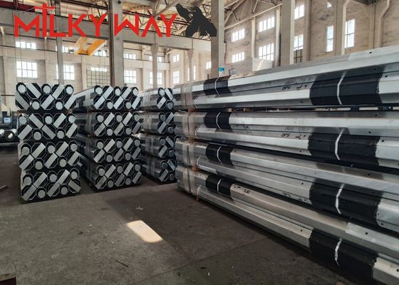 3.8mm 7.2mm 9m 11m Μαλαισία hop dip galvanisation ηλεκτρικοί στύλοι από χάλυβα με FRP