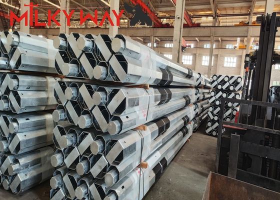 3.8mm 7.2mm 9m 11m Μαλαισία hop dip galvanisation ηλεκτρικοί στύλοι από χάλυβα με FRP