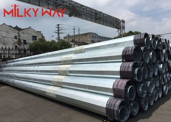 10.5m 138kv Hot Dip Galvanized Steel Power Pole for Transmission Line with Wind Speed 160 Km/Hour and Earthquake Resistant Design
