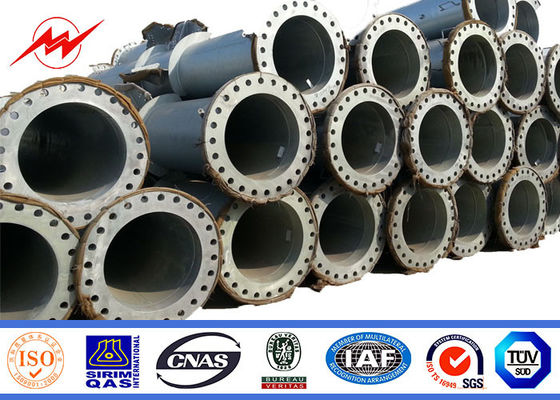 33 Kv ηλεκτρικό γαλβανισμένο σωληνοειδές ηλεκτροφόρο καλώδιο μετάδοσης Πολωνού 10-220kv χάλυβα πύργων