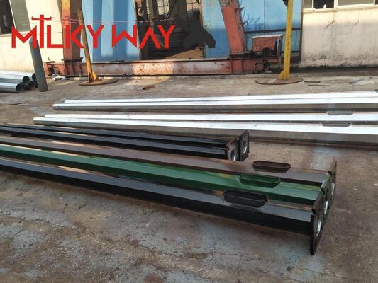 6m 7m 8m χαλύβδινοι στύλοι Hot DIP Galvanized Street Light Pole με Διπλό Βραχίονα