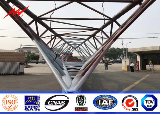 Μονο τηλεπικοινωνίες τρία Πολωνού χάλυβα Telecommunic επικοινωνίας πύργος ποδιών με Galvanization 86 τα πρότυπα