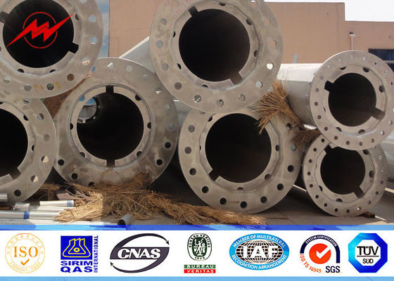 9M 440DAN Dan γαλβανισμένη διανομή δύναμης Octagonal Utility Power Poles καυτής εμβύθισης Πολωνοί