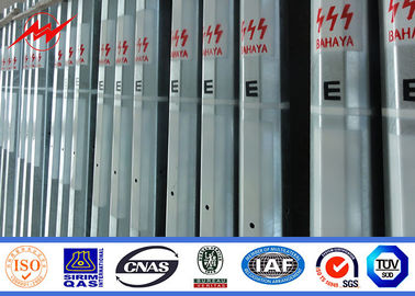 15m ζεστού χάλυβα γαλβανισμένο ατσάλινο σωληνωτό ηλεκτρικό πόλο με υλικό ASTM A123