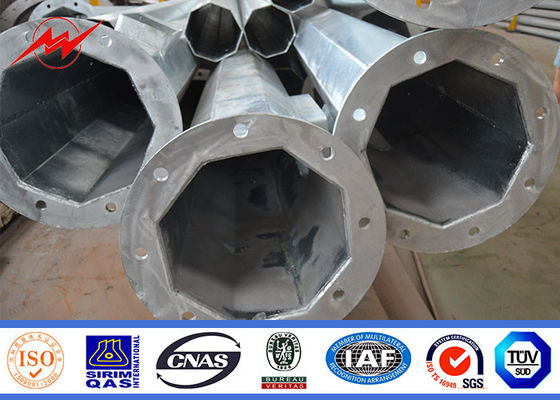 Οκτάγωνος γαλβανισμένος χάλυβας σωληνοειδής Πολωνός ASTM A123 καυτής εμβύθισης 80ft 90ft