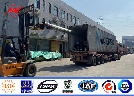 ASTM A572 GR50 15m 16m σωληνοειδής χάλυβας Πολωνός για το πρόγραμμα γραμμών διανομής δύναμης