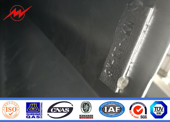 14m 1600 Dan Conical καυτή εμβύθιση γαλβανισμένος Πολωνός με το διαγώνιο βραχίονα μήκους 2.5m