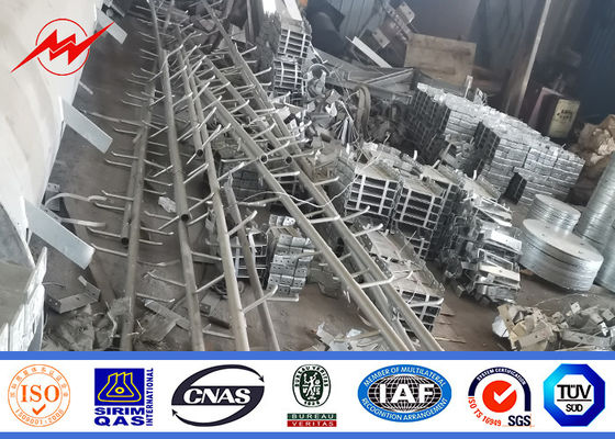 14m 1600 Dan Conical καυτή εμβύθιση γαλβανισμένος Πολωνός με το διαγώνιο βραχίονα μήκους 2.5m