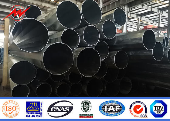 16m 1200 Dan Steel Tubular Pole Galvanized για το εξωτερικό πρόγραμμα γραμμών διανομής