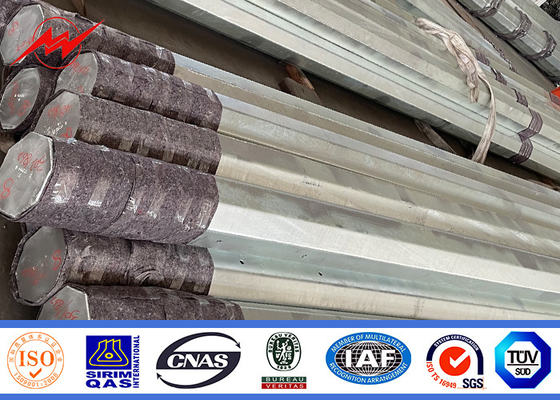 Η καυτή εμβύθιση οκτάγωνου Πολωνού ηλεκτρικής δύναμης φορτίων 15KV 500KGF γαλβάνισε 25FT45FT