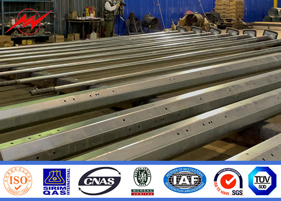 35ft 500kg 750kg σωληνωτής πόλος χάλυβα 2,75 / 3mm πάχος ζεστό βύθισμα γαλβανισμένο