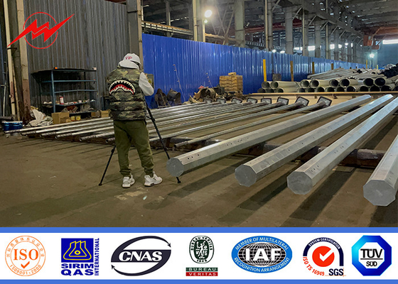 35ft 500kg 750kg σωληνωτής πόλος χάλυβα 2,75 / 3mm πάχος ζεστό βύθισμα γαλβανισμένο