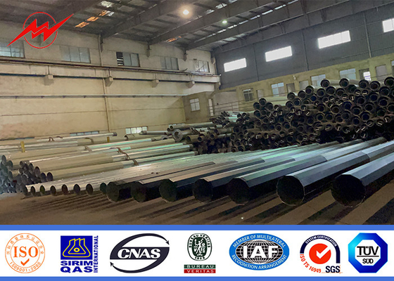 35ft 500kg 750kg σωληνωτής πόλος χάλυβα 2,75 / 3mm πάχος ζεστό βύθισμα γαλβανισμένο