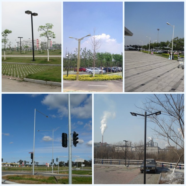 Υπαίθριος κωνικός 6m φωτισμός Πολωνός μερών χώρων στάθμευσης cOem με το ενιαίο υποστήριγμα 1