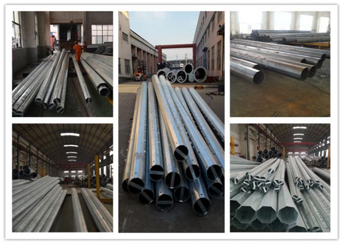 15m 1200 Dan Octagonal Steel Transmission Poles με διαγώνιο galvanization καυτής εμβύθισης εξαρτημάτων βραχιόνων 0